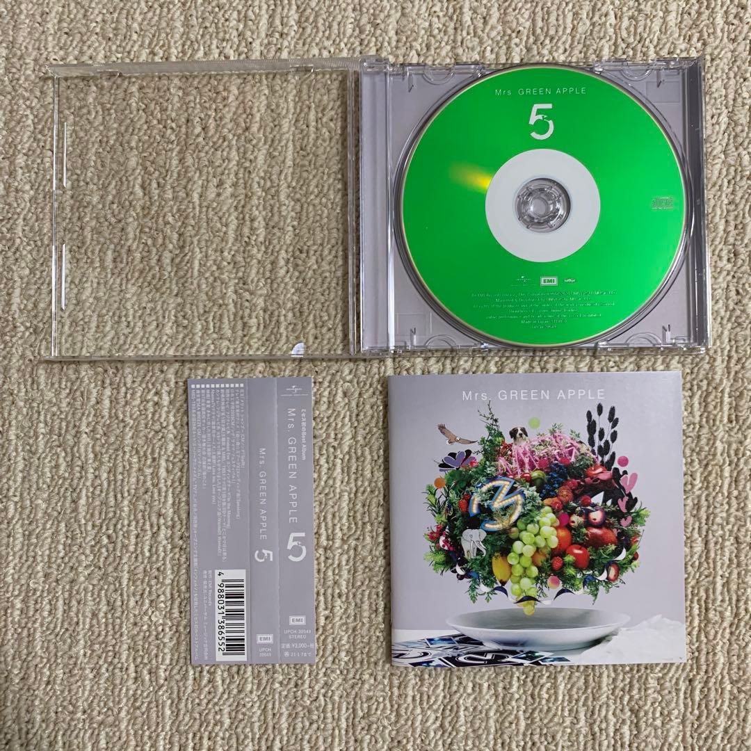 帯・歌詞カード付】Mrs. GREEN APPLE 「5」通常盤 - メルカリ
