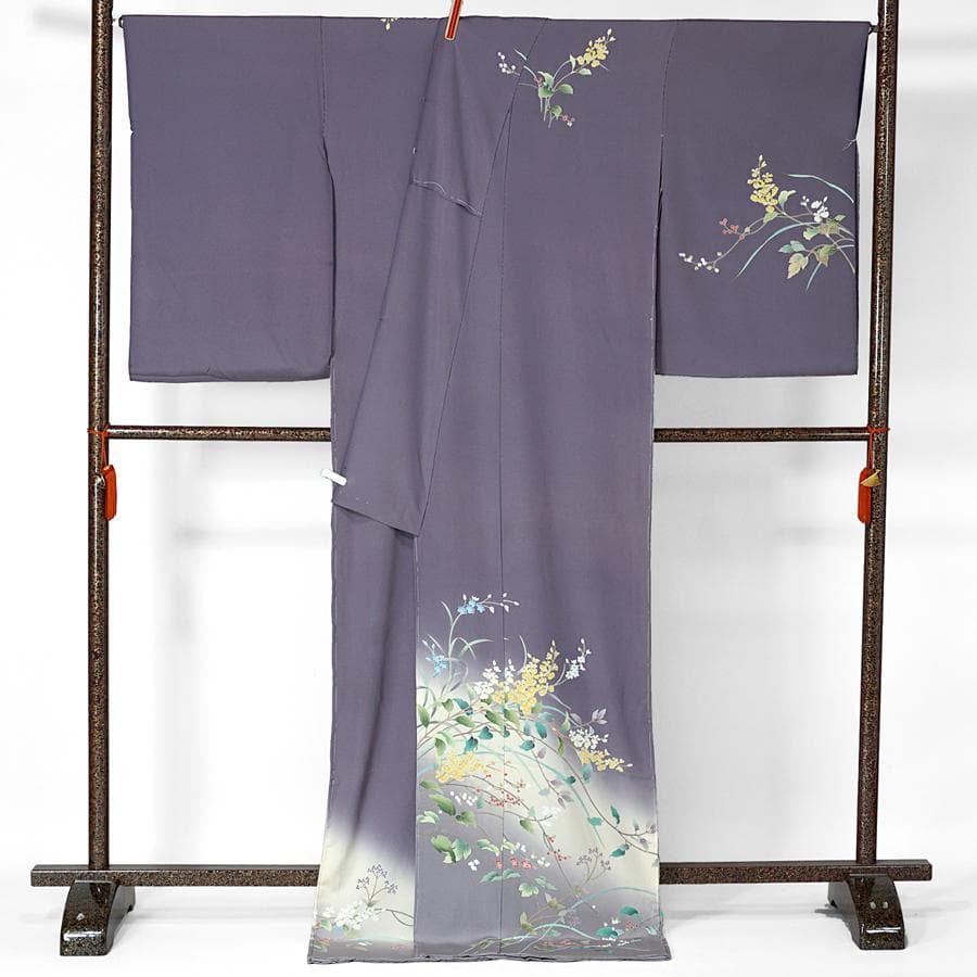 訪問着 十日町友禅 秀美 龍谷 落款入り 未仕立て 仮絵羽 在庫保管品
