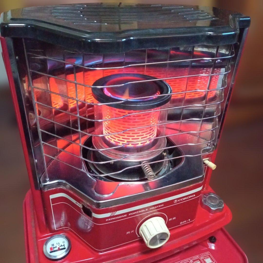 コロナ石油ストーブSR―1後期型 昭和レトロタンク一体型 電子点火OK