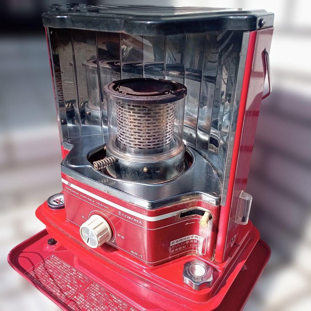 コロナ石油ストーブSR―1後期型 昭和レトロタンク一体型 電子点火OK