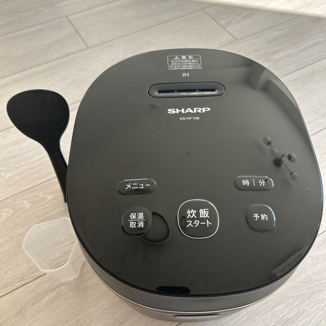 m SHARP KS-HF10B 炊飯器 IH 5.5合 しゃもじ付 炊飯器 PLAINLY ブラック系 KS-HF10B-B [5.5合 /IH] SHARP｜シャープ