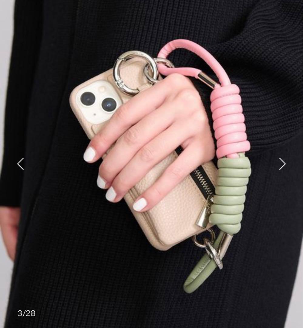 ajew Coil strap コイルストラップ uguisu×pink - メルカリ