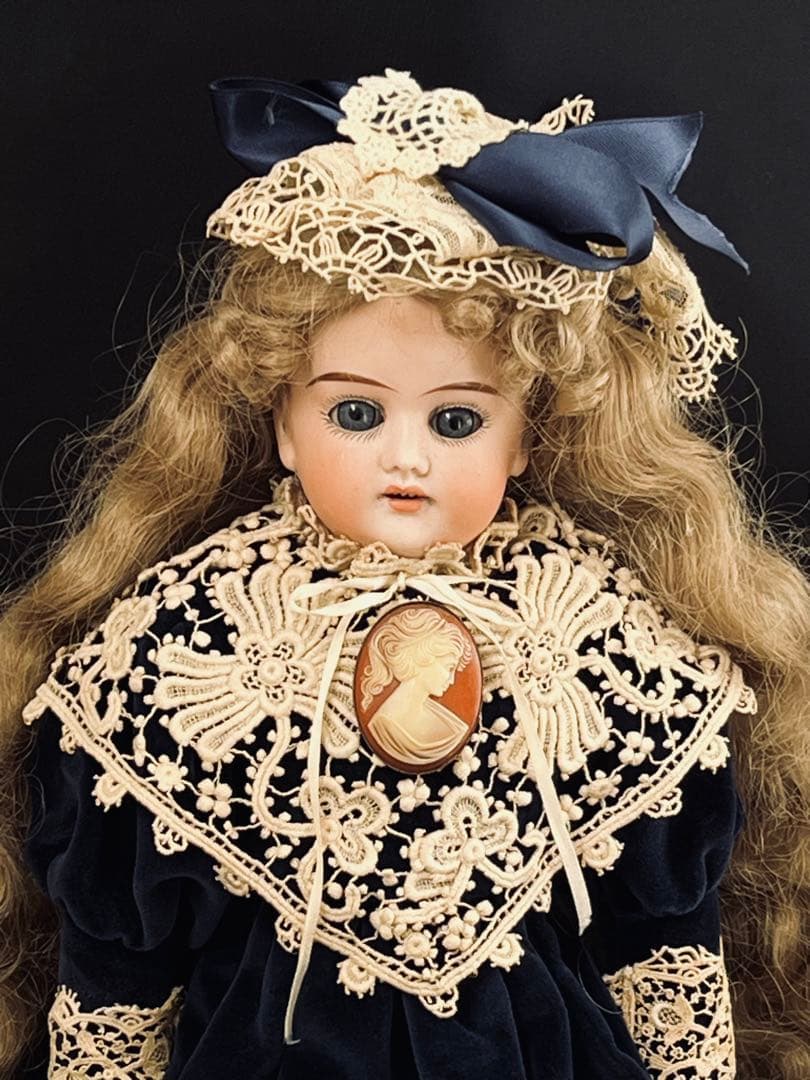 Germany刻印 44㎝ アンティークビスクドール ロングヘア 難あり - メルカリ