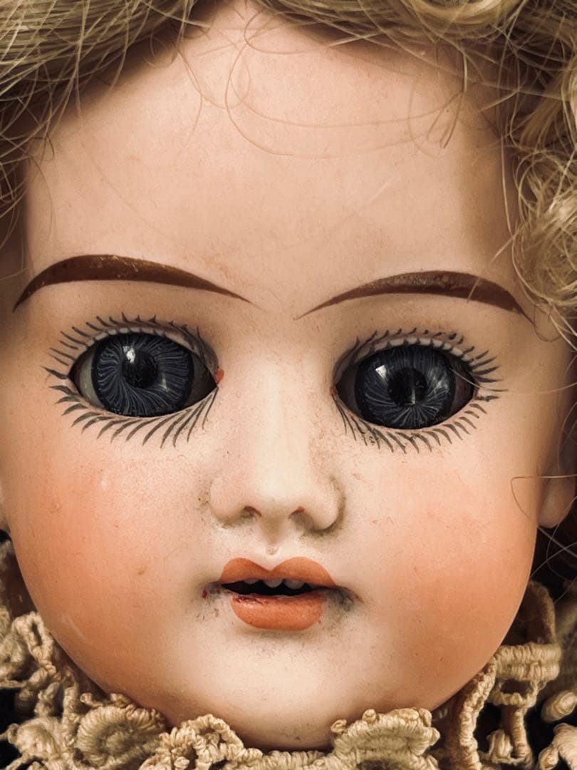 Germany刻印 44㎝ アンティークビスクドール ロングヘア 難あり - メルカリ