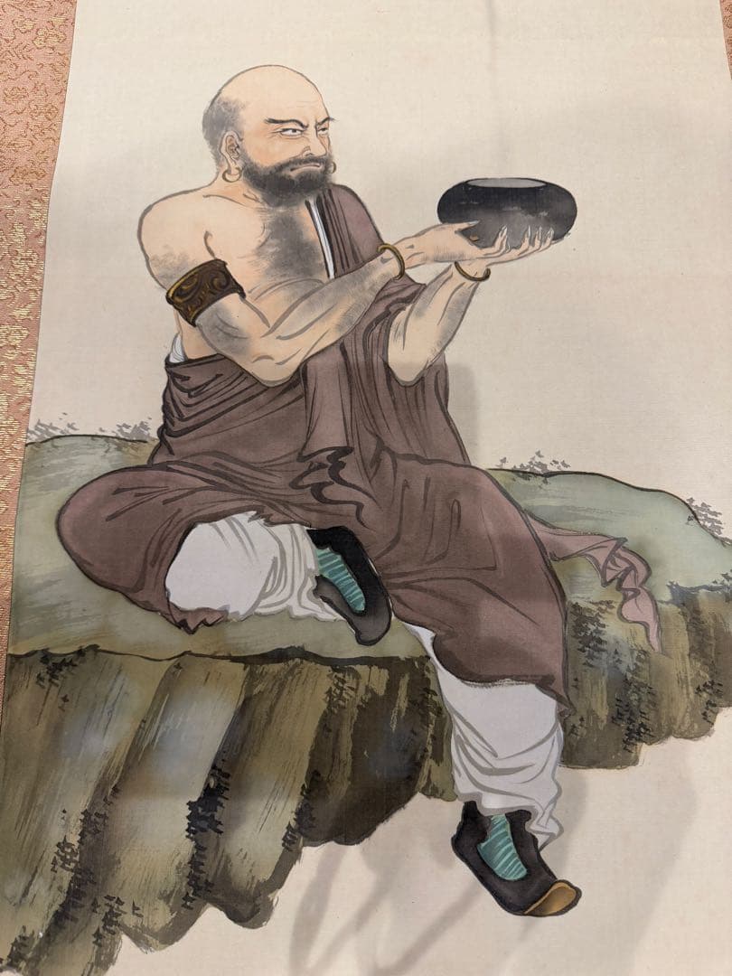 掛軸 香をきく達磨　浦田廣香（うらた ひろか）