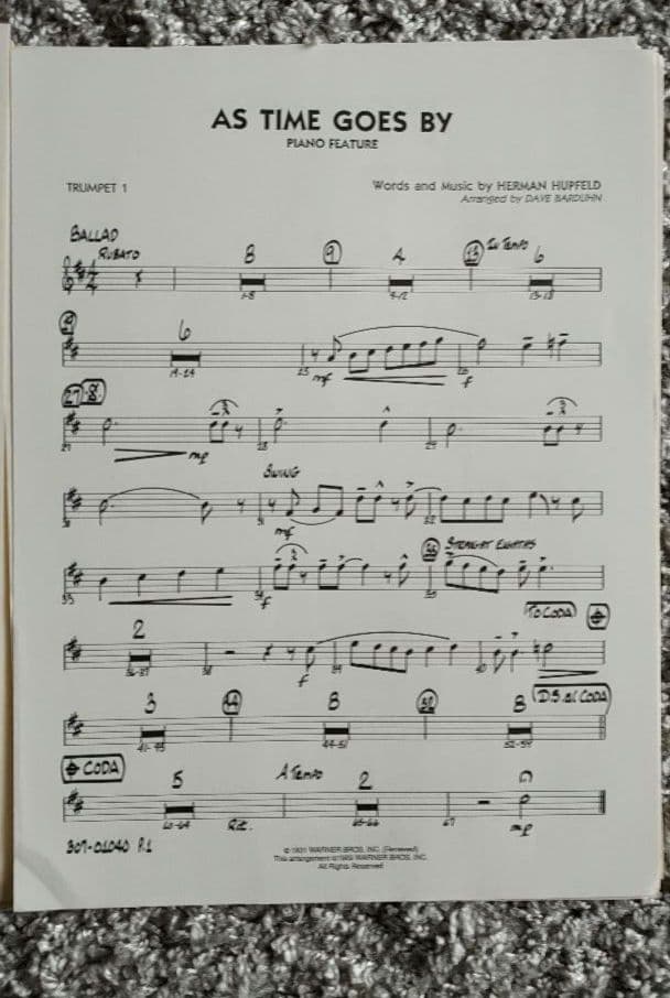 ビッグバンド譜面：As Time Goes By - メルカリ
