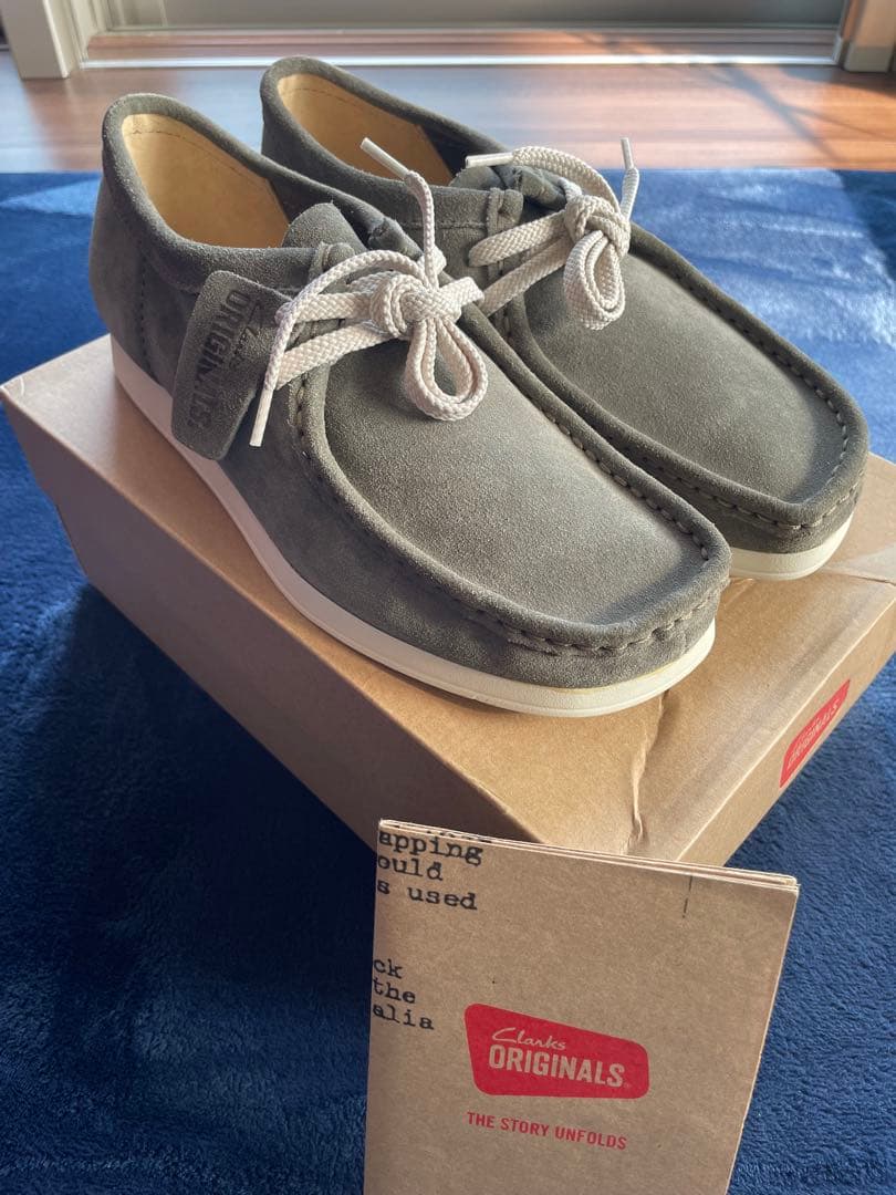 未使用】クラークス ワラビー エアリアル グリーン スエード UK6 1/2