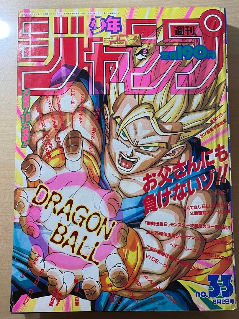 週刊少年ジャンプ　1993年　33号　ドラゴンボール 週刊少年ジャンプ 1993年33号 ドラゴンボール 表紙 鳥山明 孫悟飯