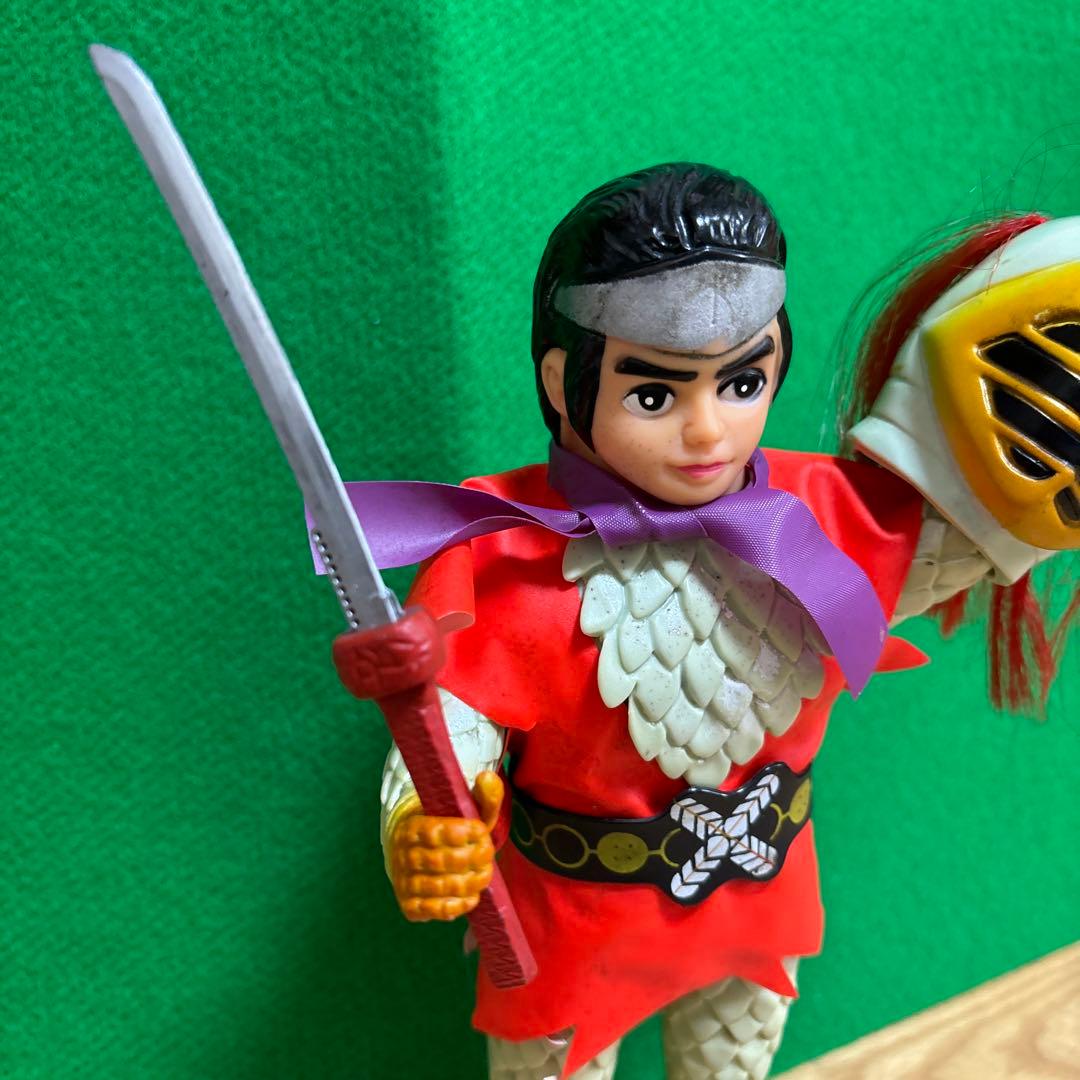 バンダイ 変身忍者嵐 ソフビ 面取れ 1972年 当時物 刀レプリカ 石森章太郎