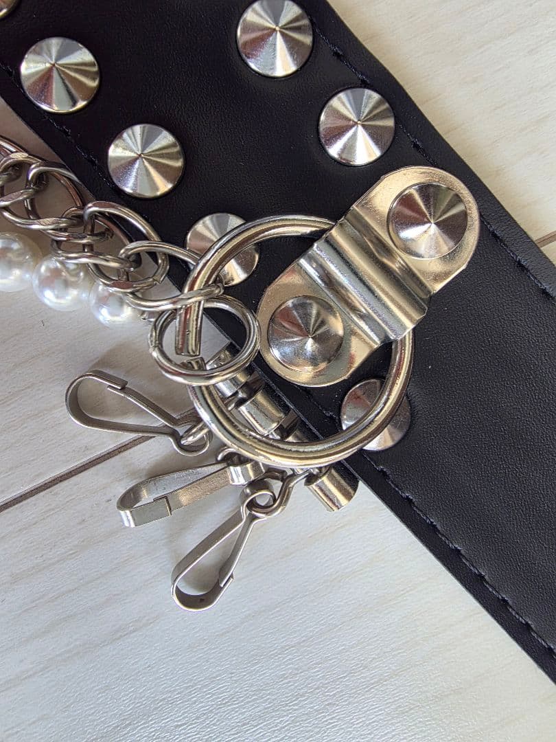 PUTUMAYO パール付きベルト 黒 - メルカリ