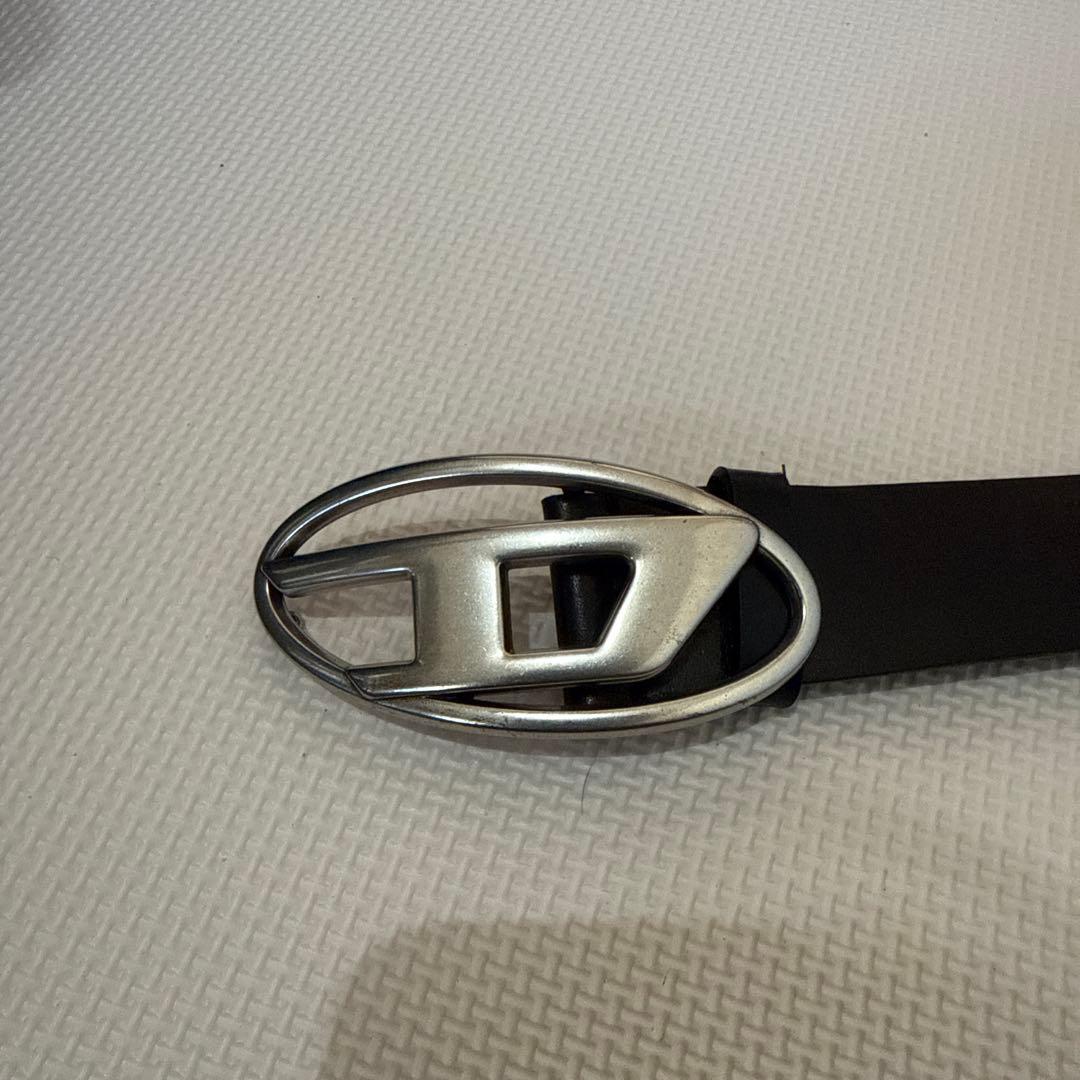 DIESEL シルバー バックル ベルト 75/30
