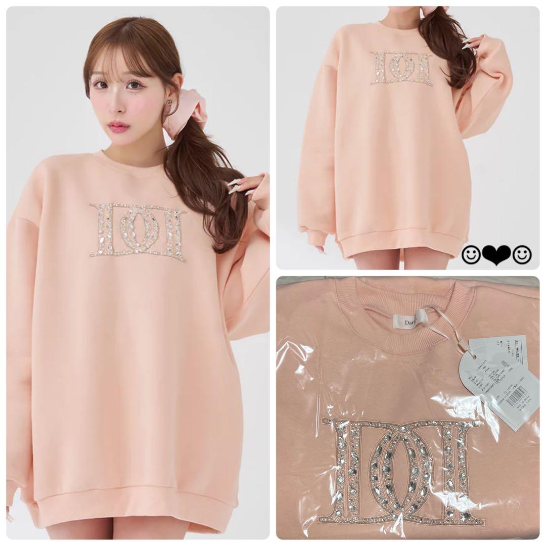 Darich♡DDロゴビジュースウェットプルオーバー♡ピンク - メルカリ