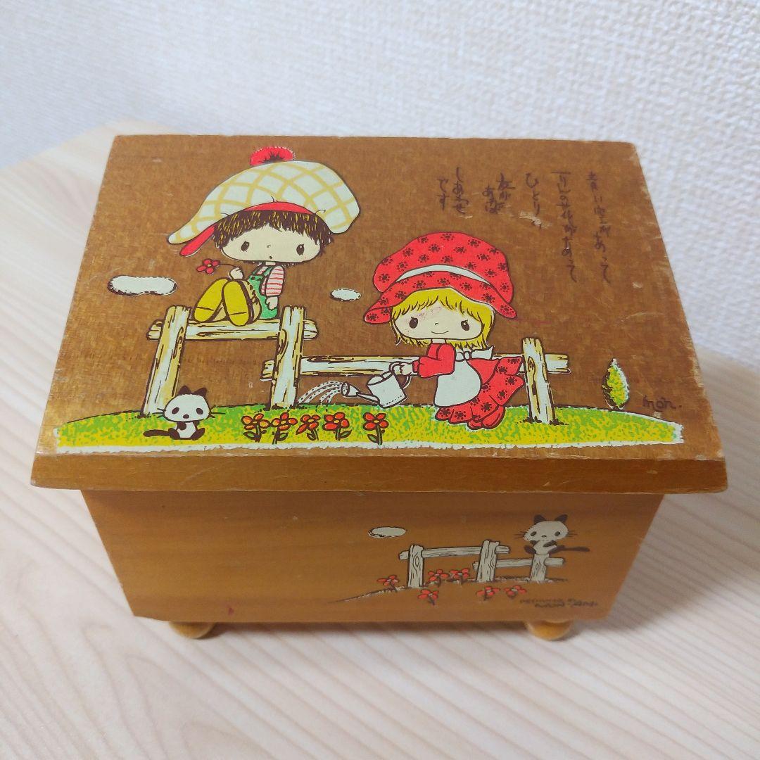 昭和レトロ モンアミ 木製 小物入れ サンキョーオルゴール - メルカリ