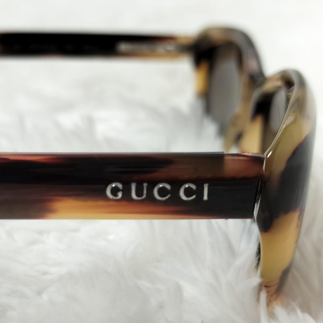 GUCCI デミブラウン サングラス オーバル 135 GG2415/S - 小物