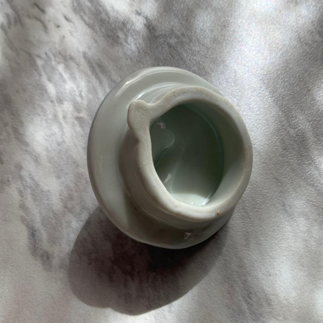 青白花模様の竹ハンドル 小さめの急須 - メルカリ