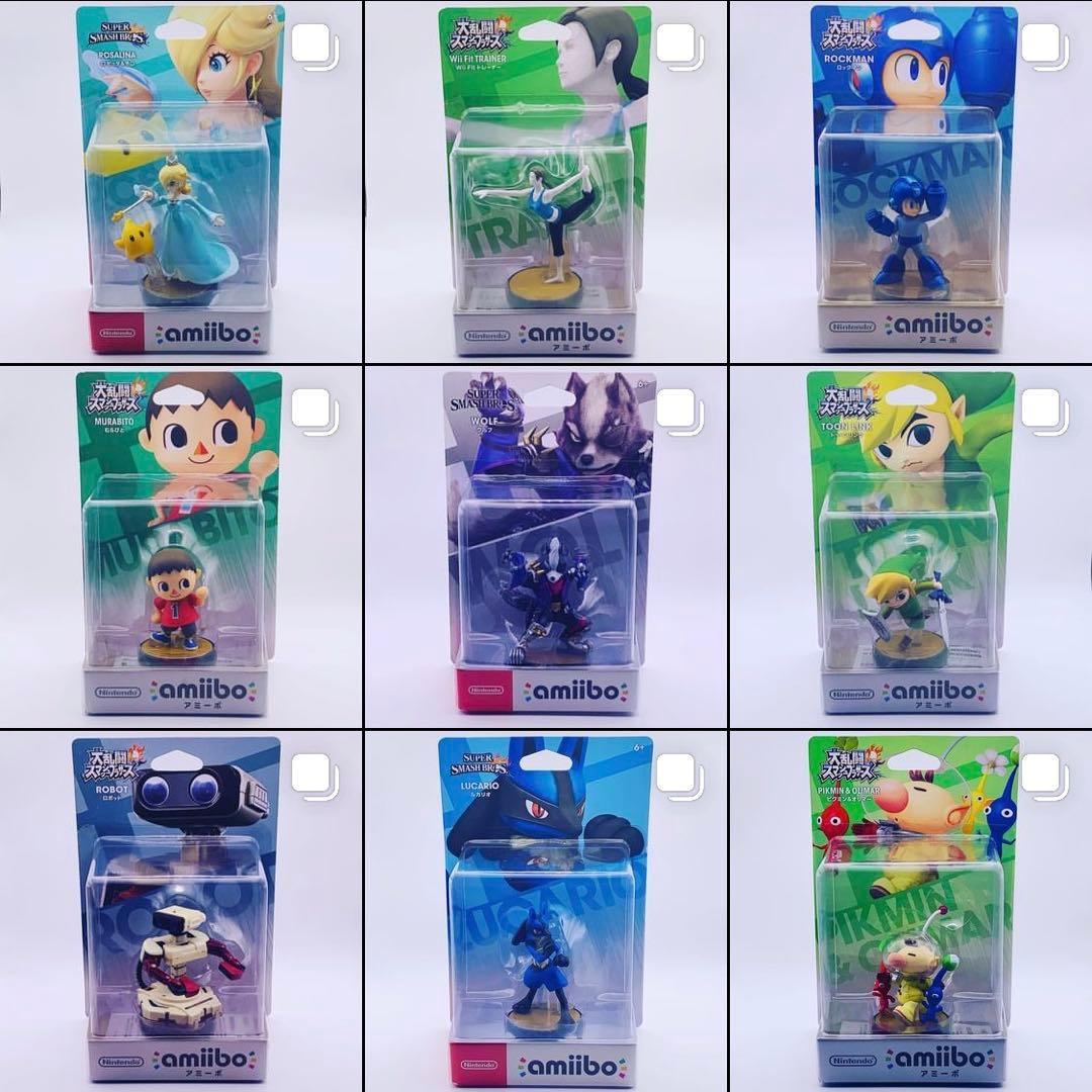 初版裏キャラ絵・タグ無し】amiibo 大乱闘スマッシュブラザーズ