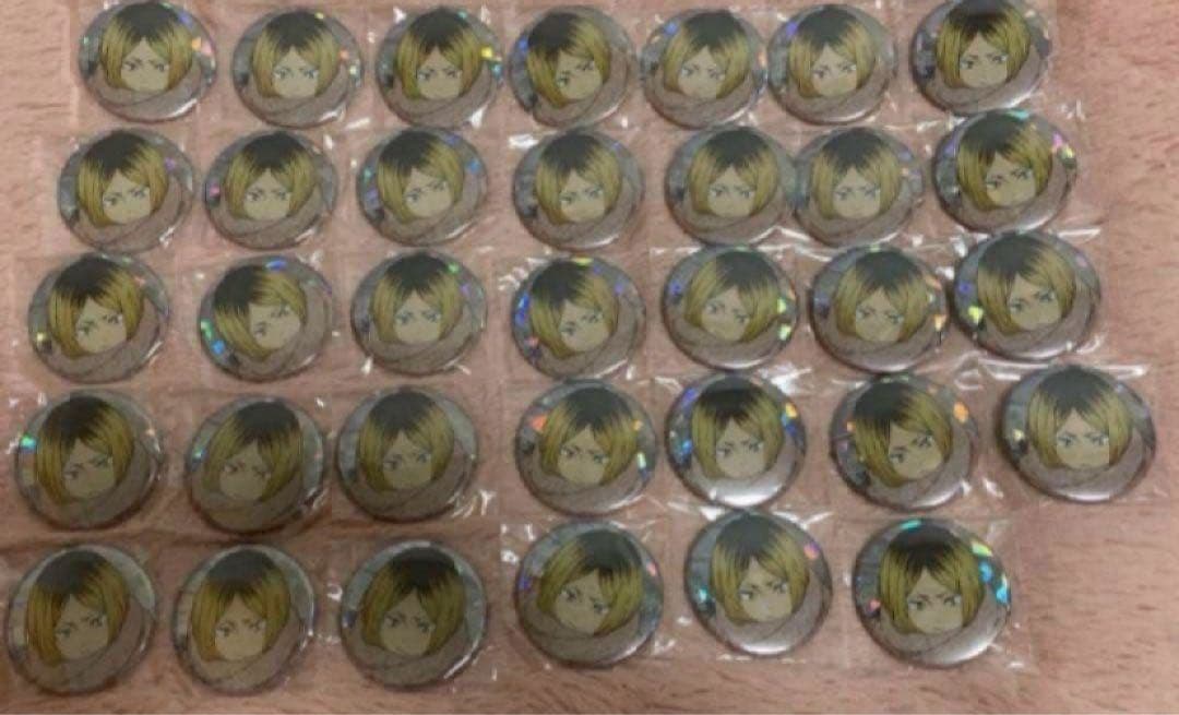 ハイキュー　ofd ホログラム　缶バッジ　孤爪研磨 ハイキュー!! 缶バッジビスケット 孤爪研磨 ホログラム缶バッジ - メルカリ