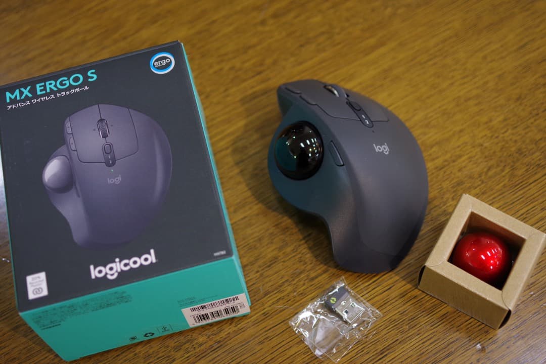 logicool MX ERGO S（黒玉+赤玉） ロジクールの高機能トラックボール「MX ERGO S」が発売 - AKIBA PC