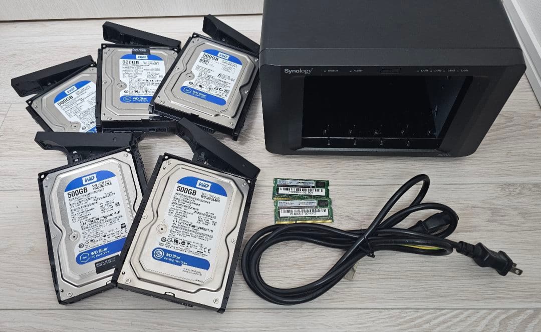 DS1517+ 16G & 10G-SFP+NWカード & HDD計2.5T DiskStation DS1517+ | Synology ビジネス向け 5ベイオールインワンNAS