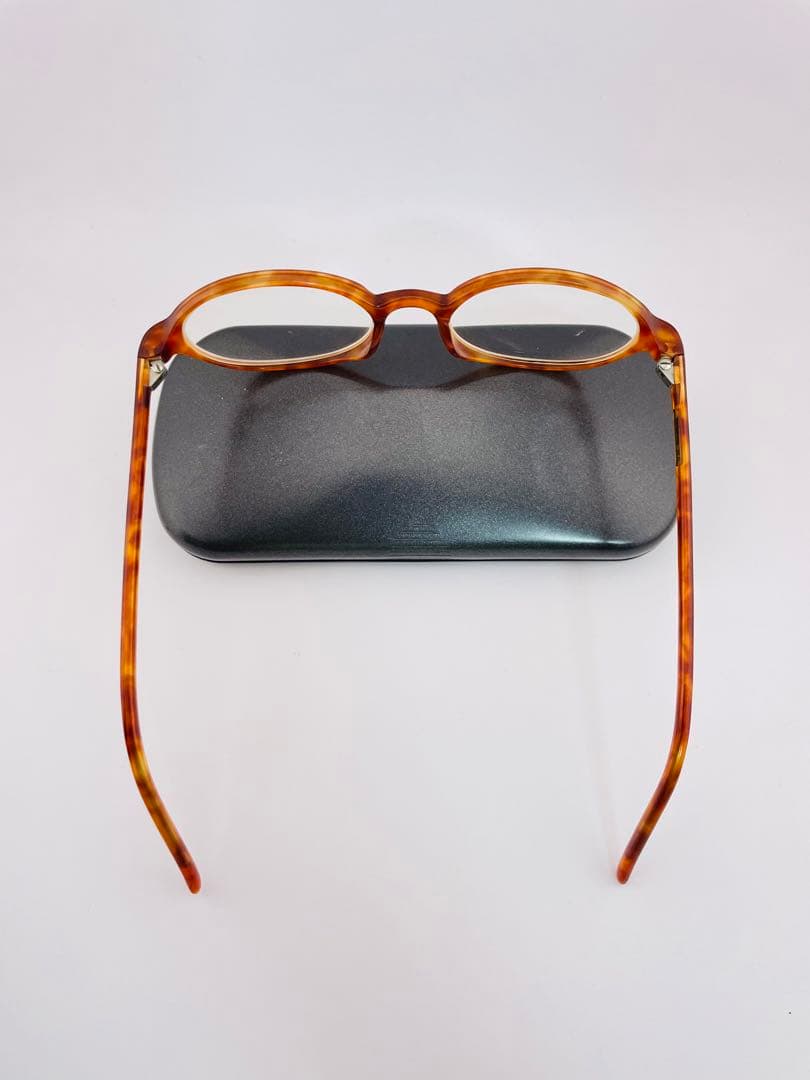 Hakusan 白山眼鏡店 日本製 メガネ 鼈甲色フレーム オーバル型 59の