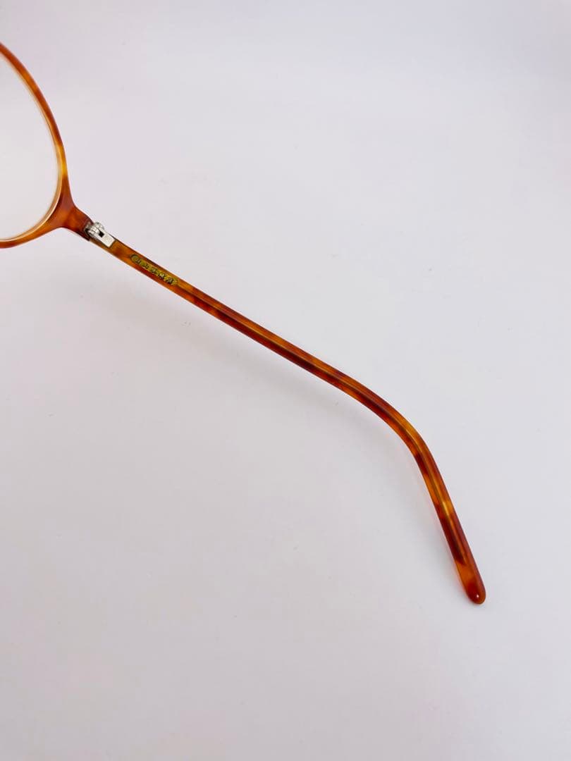 Hakusan 白山眼鏡店 日本製 メガネ 鼈甲色フレーム オーバル型 59の
