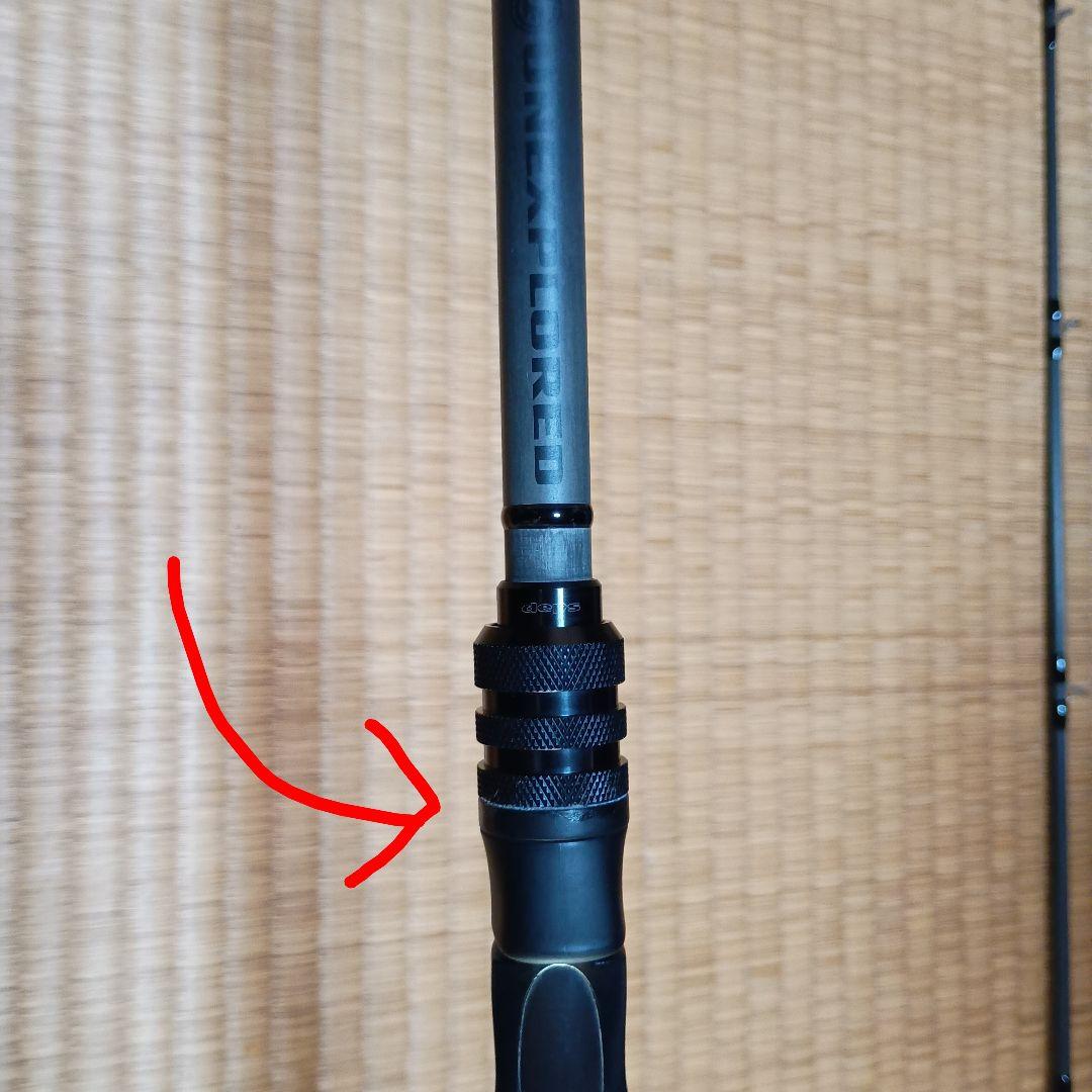 UNEXPLORED バスロッド カーボン製 ロッドケース付き ジャンク品
