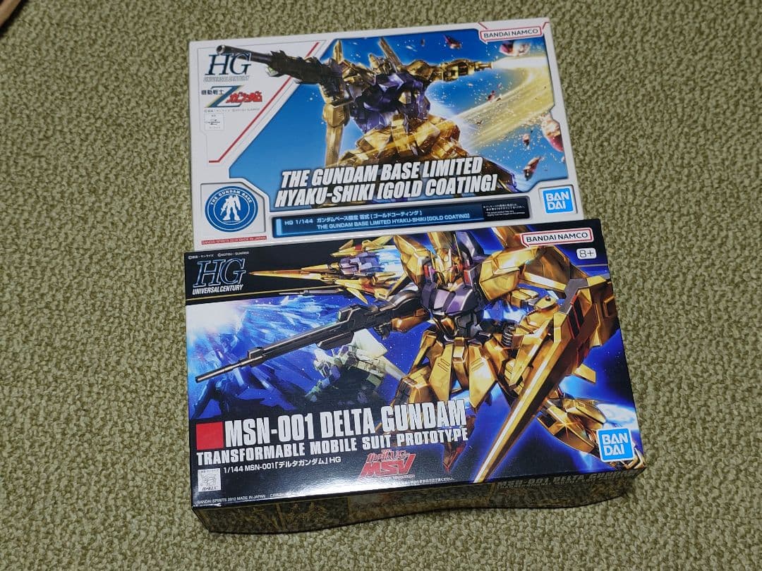 HG百式ゴールドコーティング&HGデルタガンダム金メッキ セット HG百式ゴールドコーティング&HGデルタガンダム金メッキ セット - メルカリ