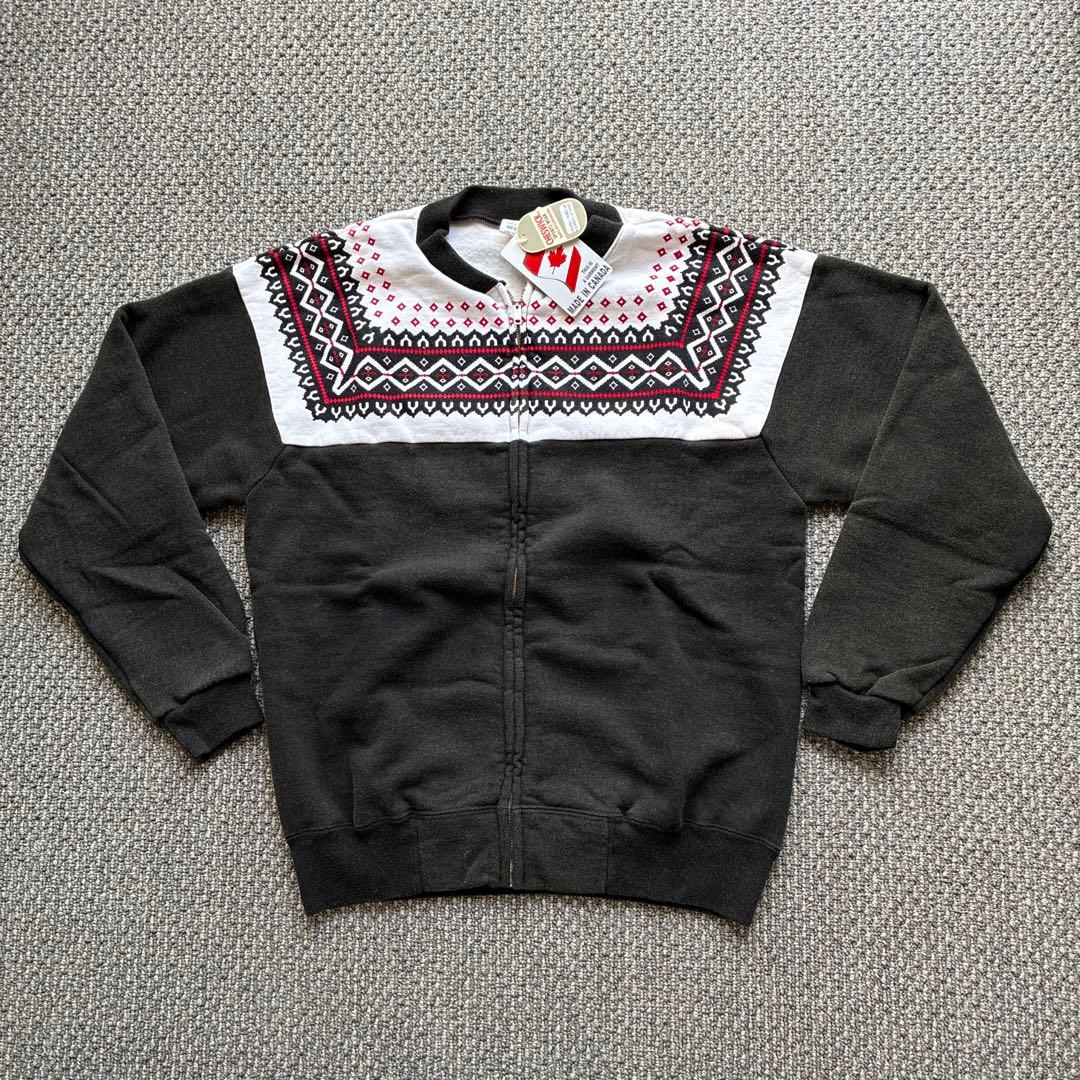 Cheswick 雪柄 フルジップ スウェット エイジング加工　カナダ製 Cheswick 雪柄 フルジップ スウェット エイジング加工 カナダ製 - メルカリ