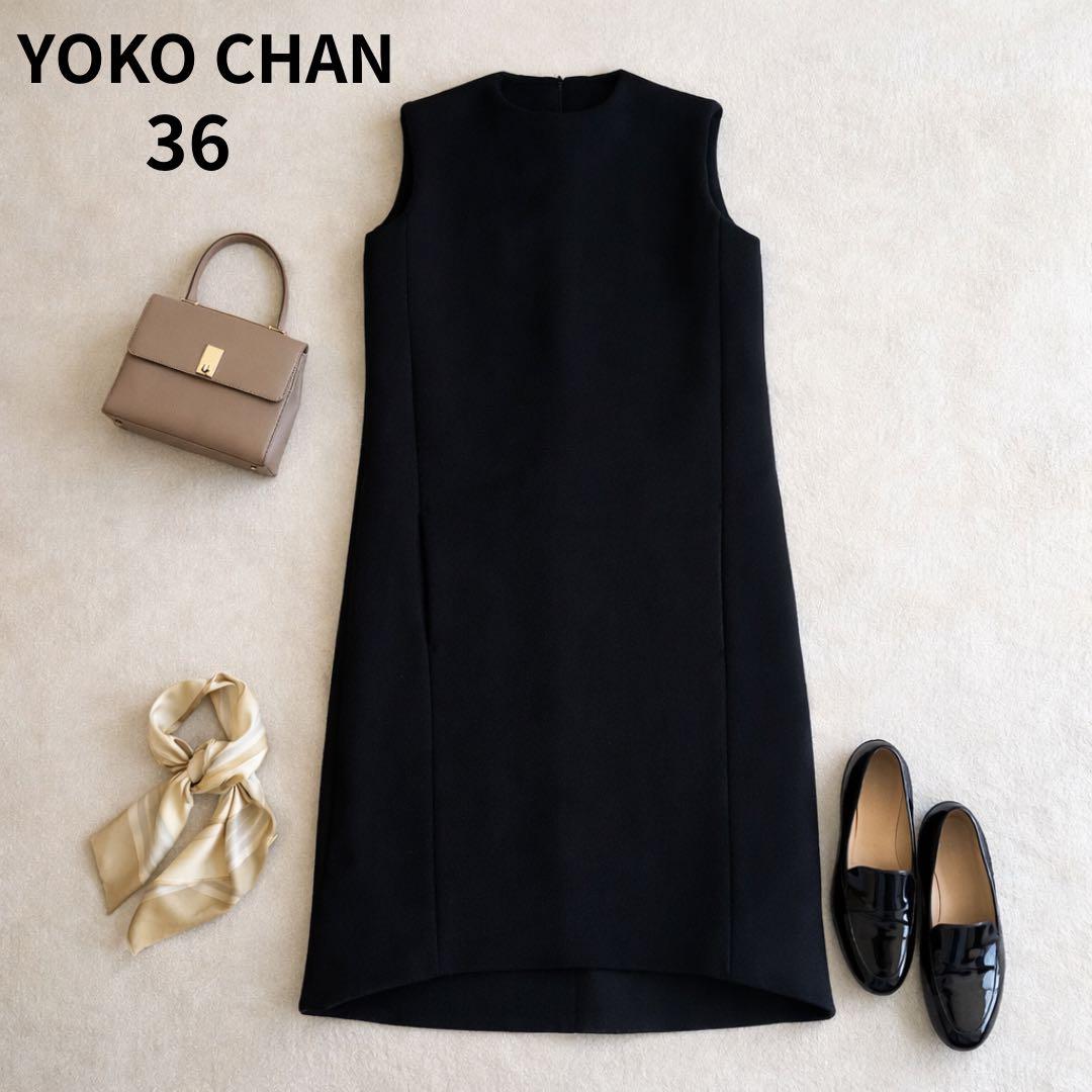 YOKO CHAN ヨーコチャン ウール100%ノースリーブワンピース36 - メルカリ
