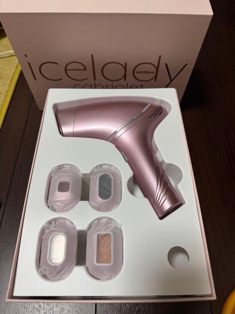 icelady 脱毛器 ピンク アタッチメント付き Notime（ノータイム） アイスレディ カブリオレ 脱毛器 vio 家庭用脱毛