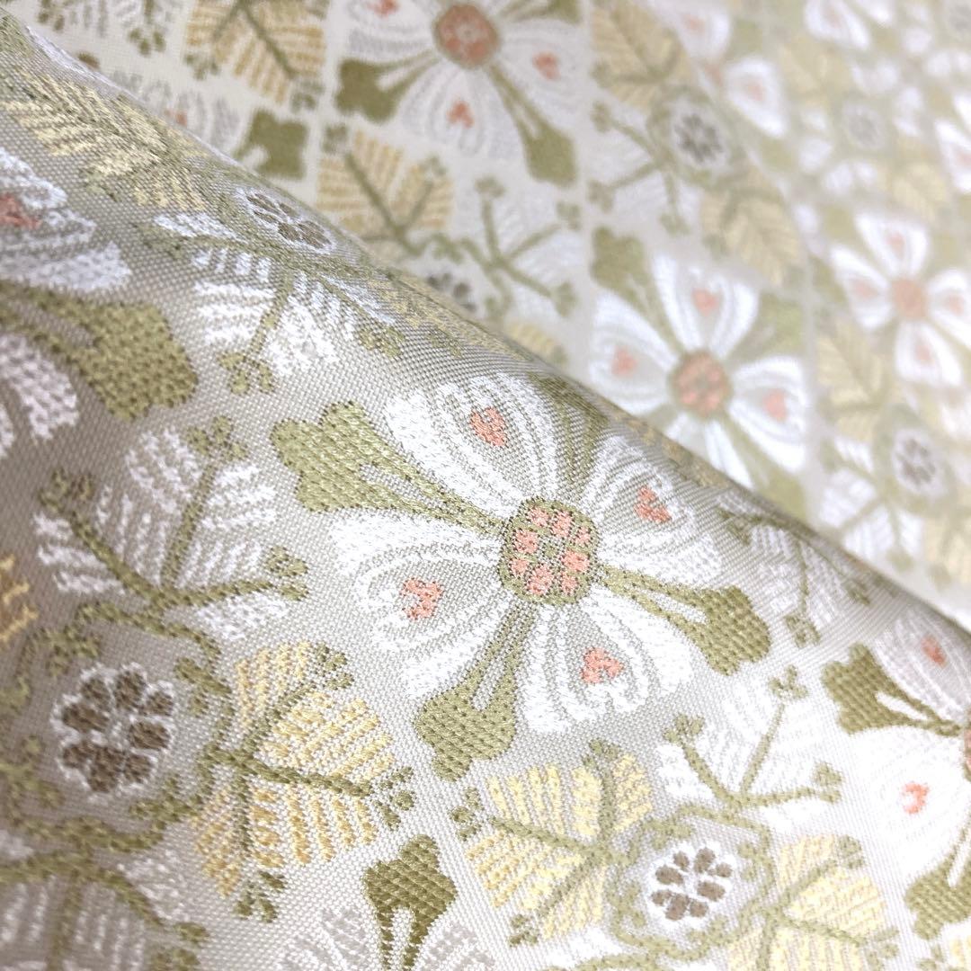 正絹　袋帯《花紋様》