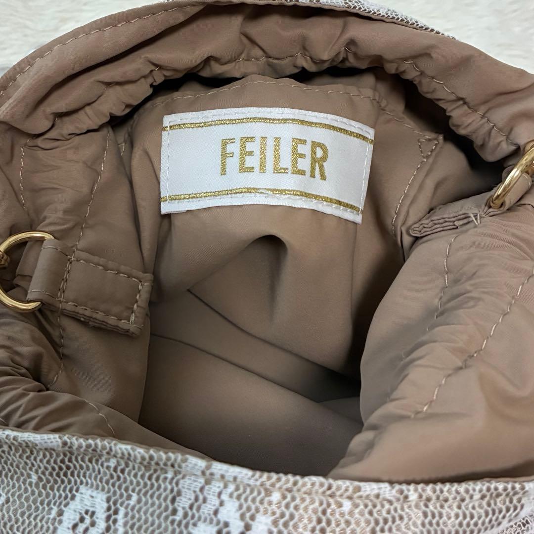 FEILER フェイラー ハイジ レース 巾着バッグ ベージュ お値下げ不可