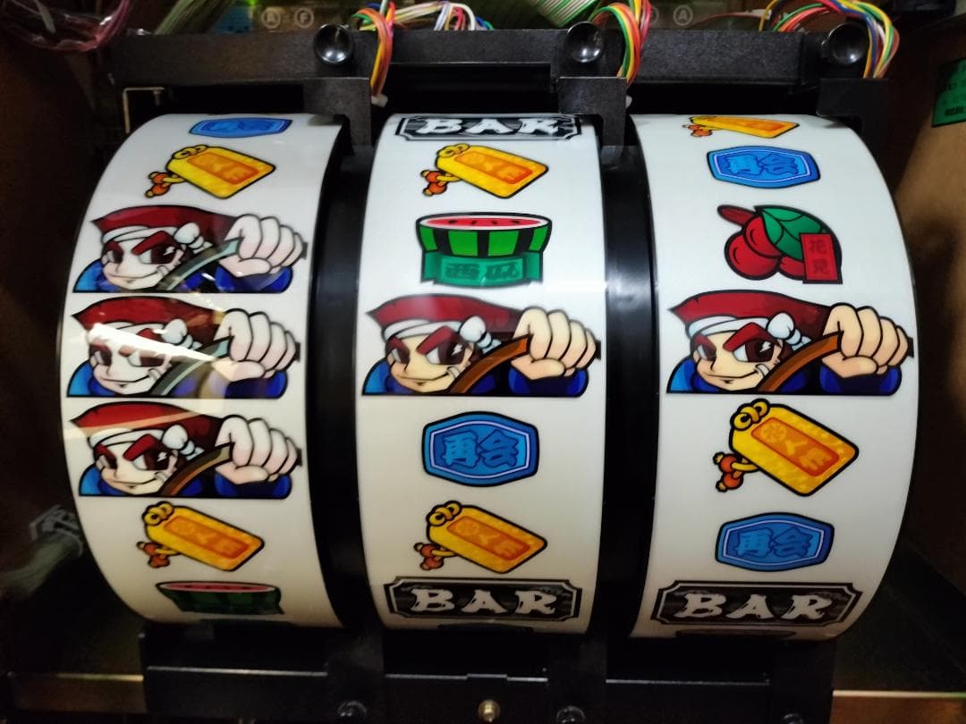 パチスロ実機】ロデオ☆ギンギン丸【オートプレイ付コイン不要機付】4