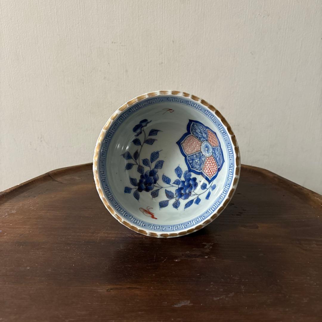 古伊万里盃洗 江戸時代.明治 骨董品 アンティーク 古道具 骨董 白磁 検