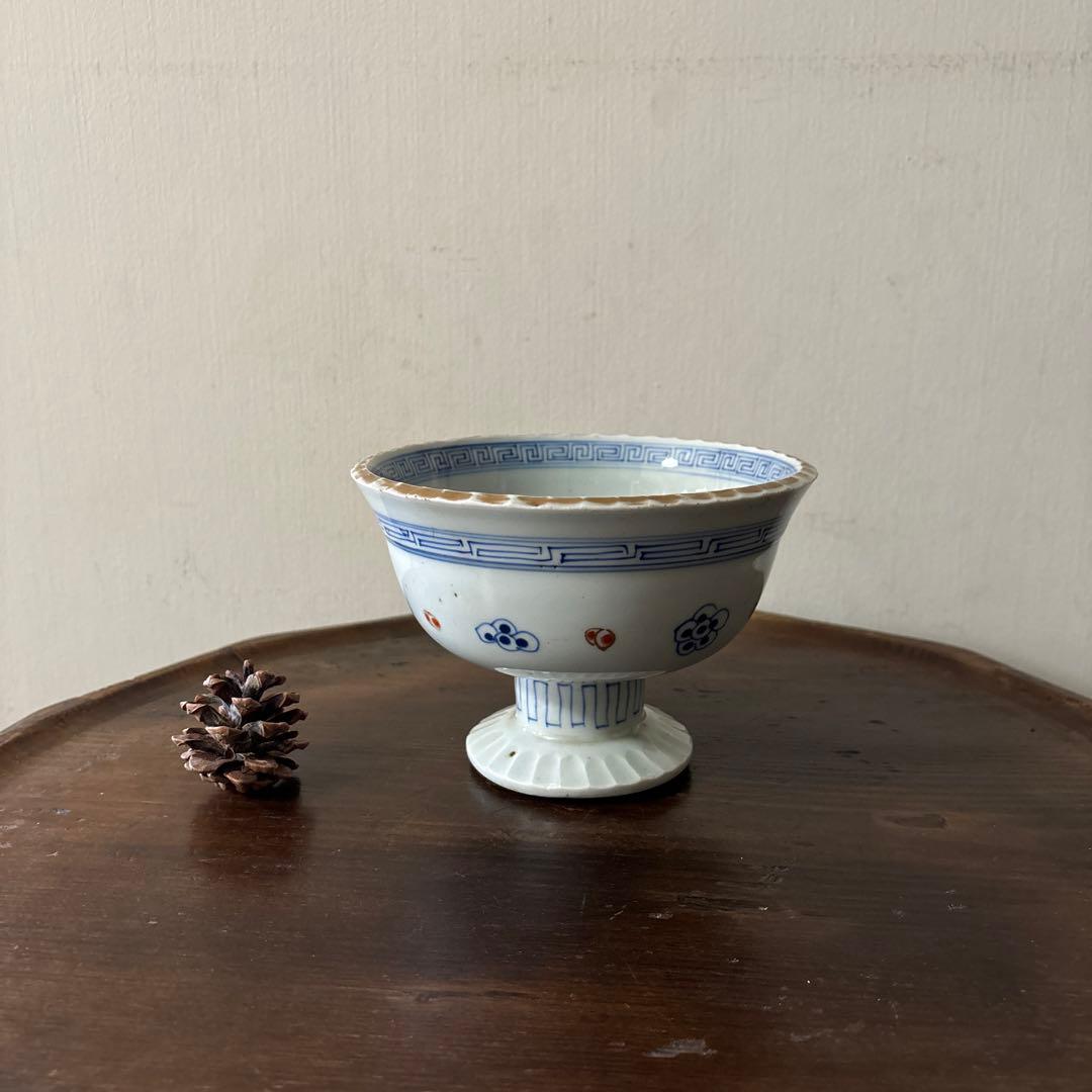 古伊万里盃洗 江戸時代.明治 骨董品 アンティーク 古道具 骨董 白磁 検