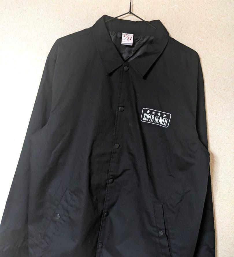 SUPER BEAVER コーチジャケット 美品 ナイロンジャケット 黒 廃盤