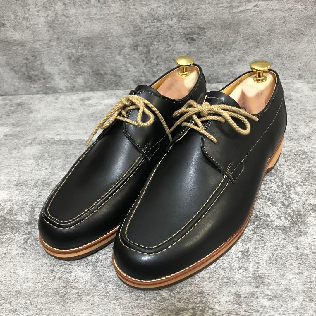 【未使用】バーバリー ロンドン モカシン レザーシューズ 25.5cm ブラック