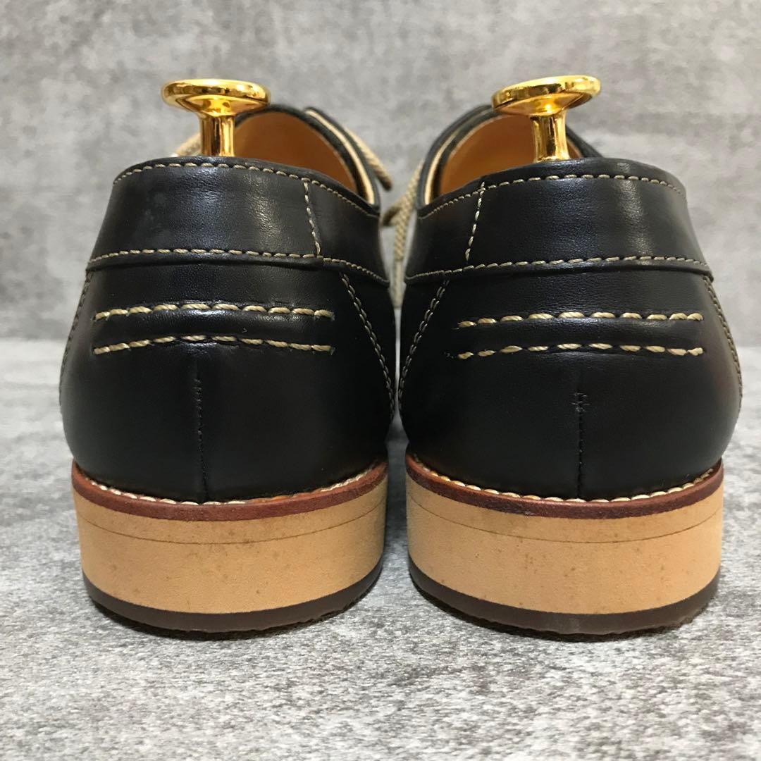 【未使用】バーバリー ロンドン モカシン レザーシューズ 25.5cm ブラック