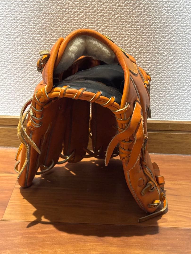 ミズノプロ軟式外野手用グラブ 匿名配送 オレンジ 型付け済み - メルカリ