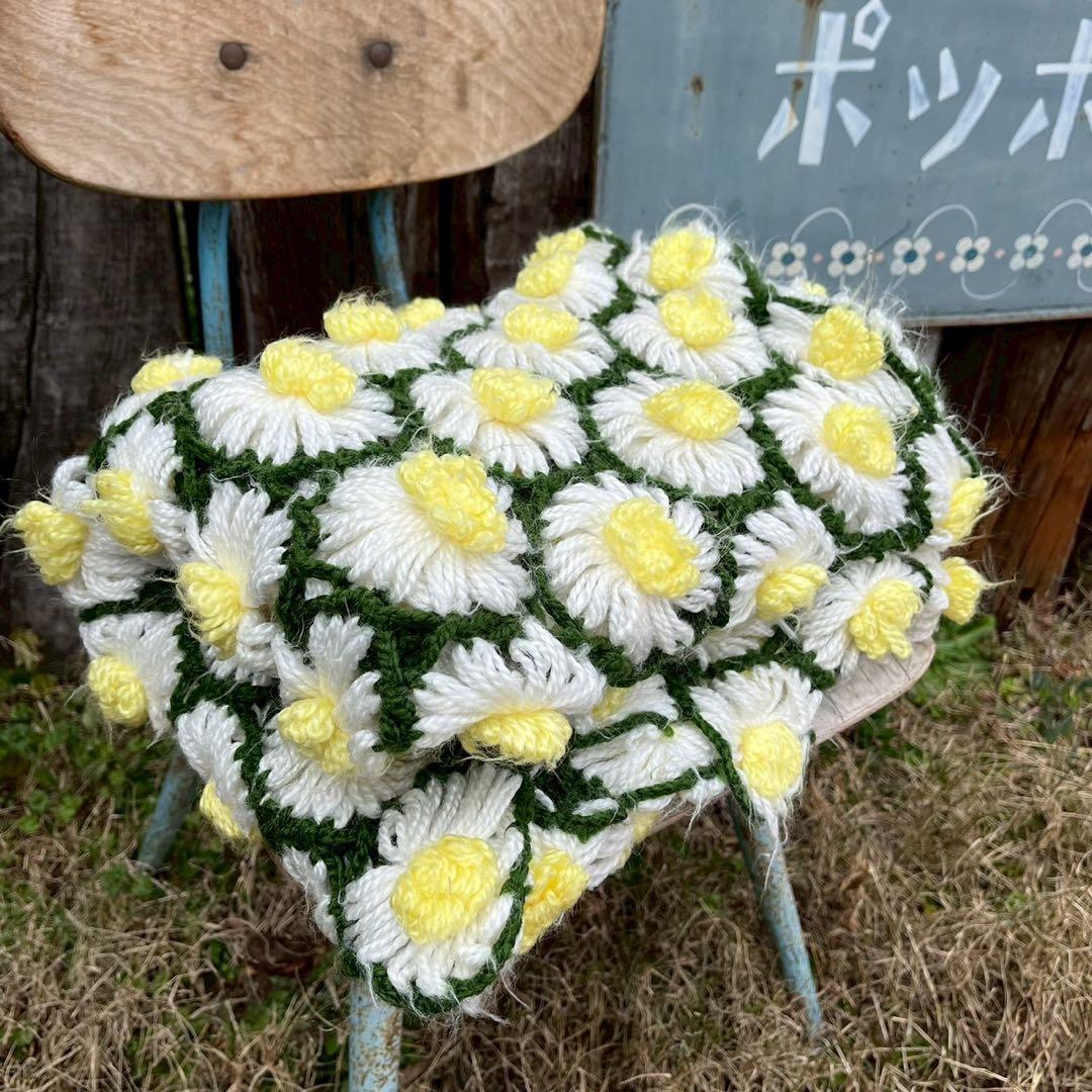 USA vintage】 グラニーブランケット 花柄 デイジー アメリカ - メルカリ