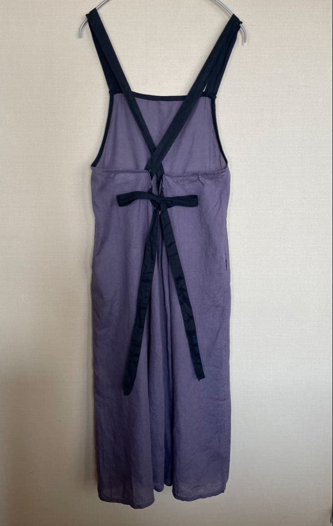 若山曜子 Fog Linen Work リネンフレアエプロン 藤色