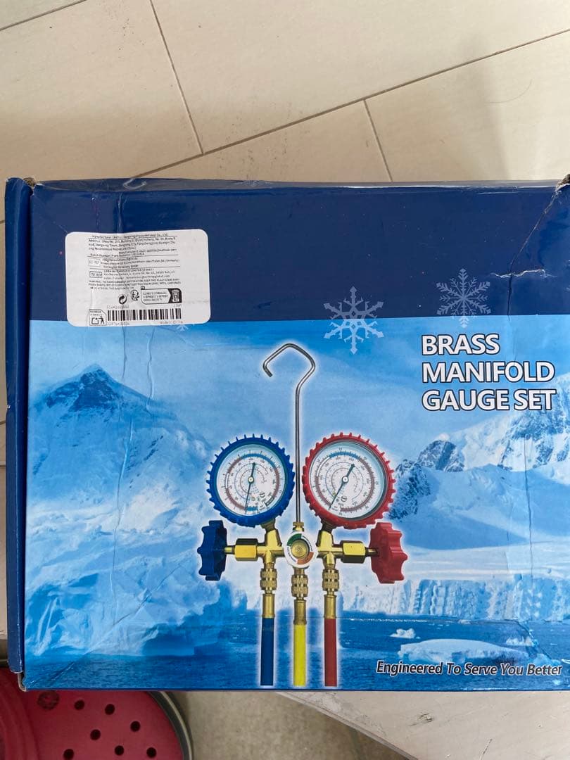 R410A冷媒とブラス製マニホールドゲージセット - メルカリ