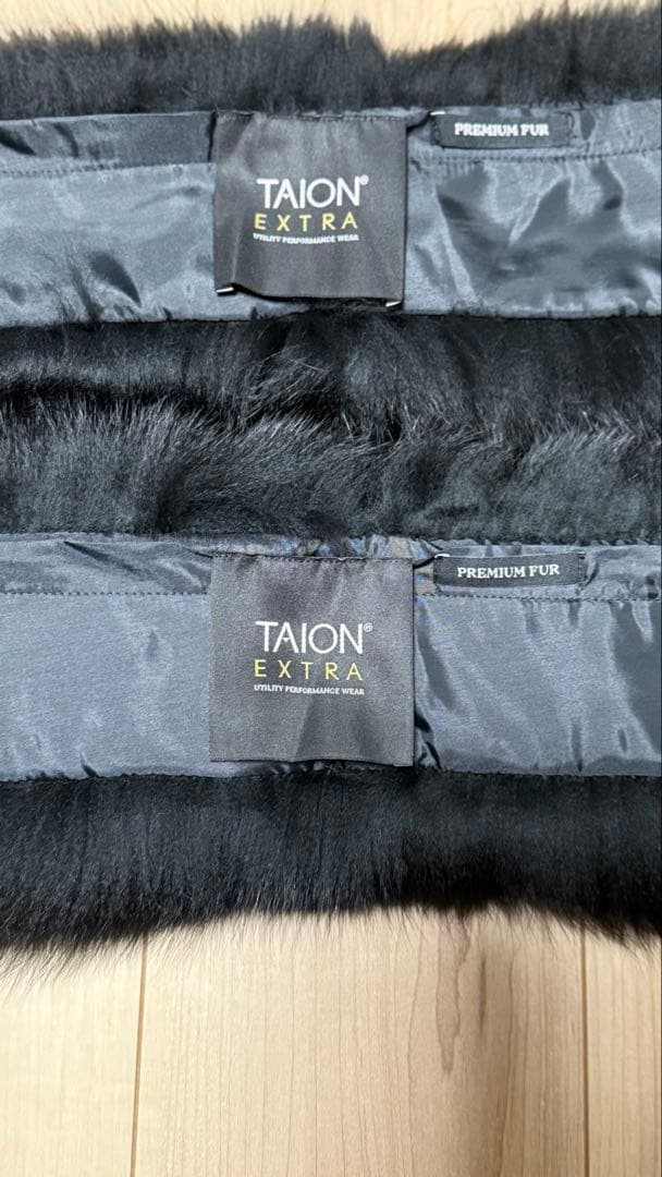 TAION 半袖ファーパーツ プレミアムフォックスファーブラック