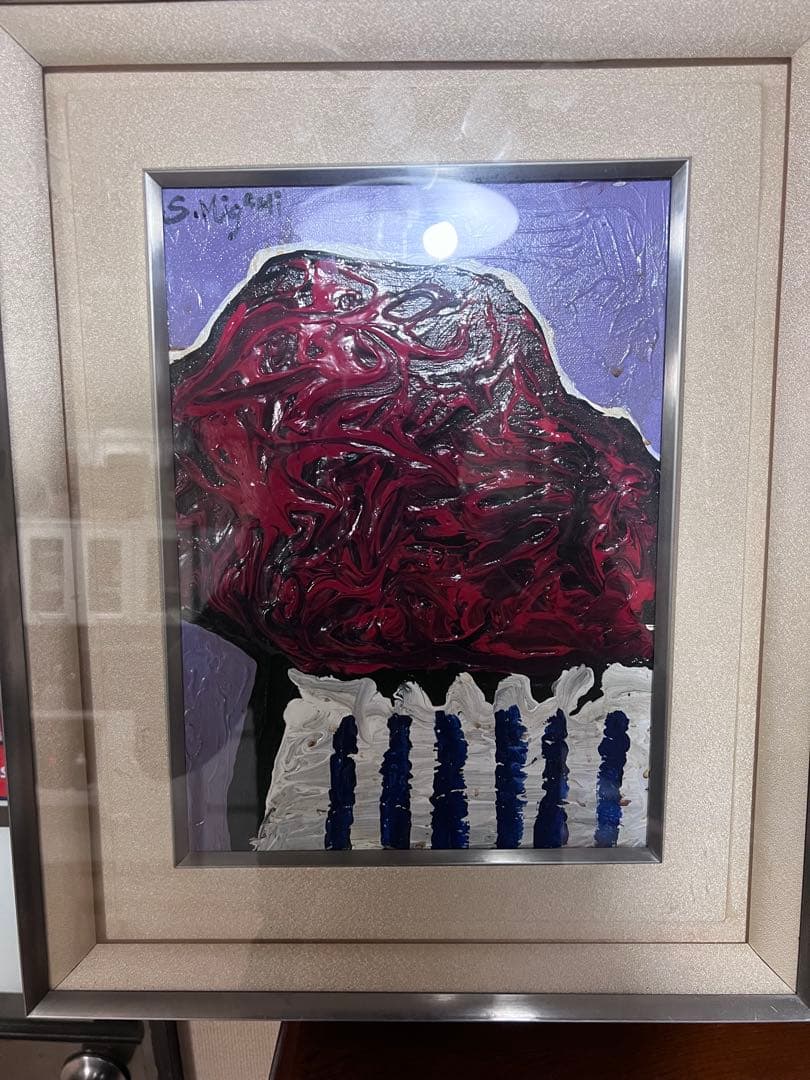 S. Migahi 油彩画 三岸節子の作品 花 - メルカリ