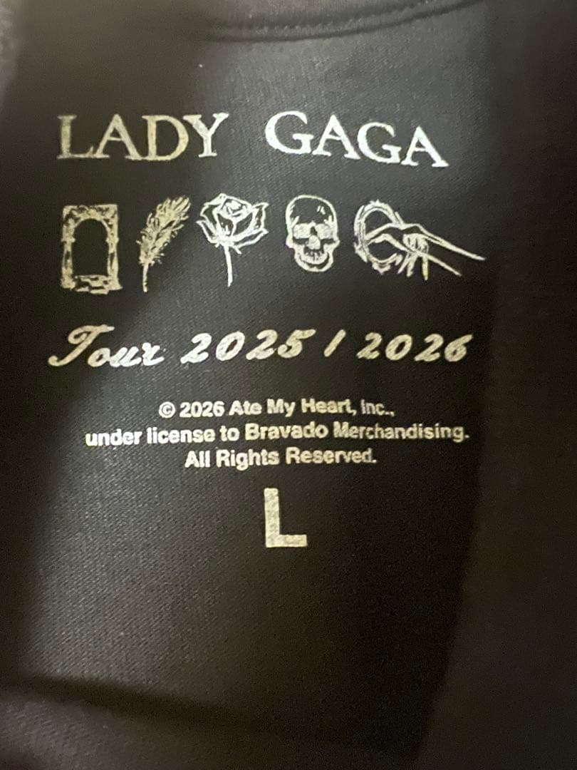 レディ・ガガ ENGLISH DATE BACK SS TEE 8番 サイズL - メルカリ