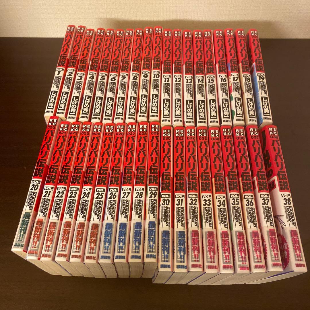 バリバリ伝説 新装版 全38巻 全巻セット 初版 特製トレカ付き しげの
