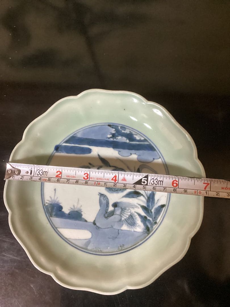 初期伊万里青磁染付花鳥文中皿 時代物コレクション - メルカリ
