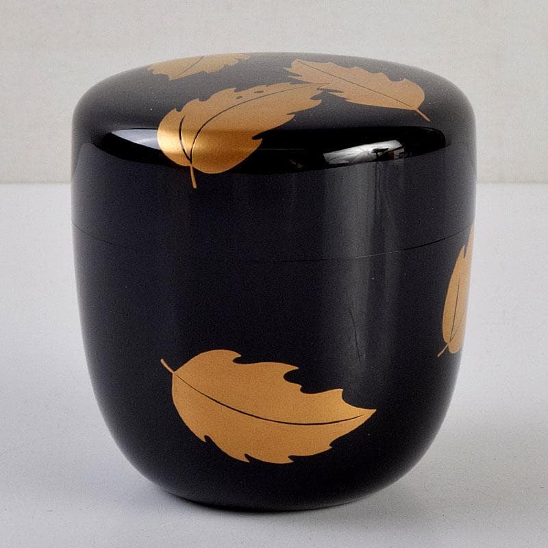 茶道具 道場宗廣作 柊蒔絵 中棗 共箱 C 8895