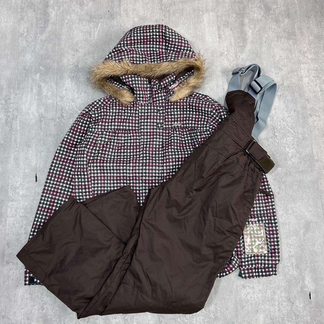 Z242 美品 FILA スキーウェア 上下セット レディース L スノボー可 Z242 美品 FILA スキーウェア 上下セット レディース L スノボー可