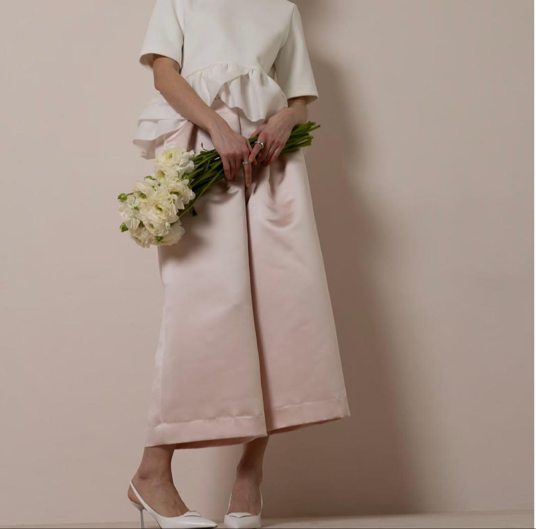 Heve 新品サテンフレアガウチョPT 36ピーチ - メルカリ